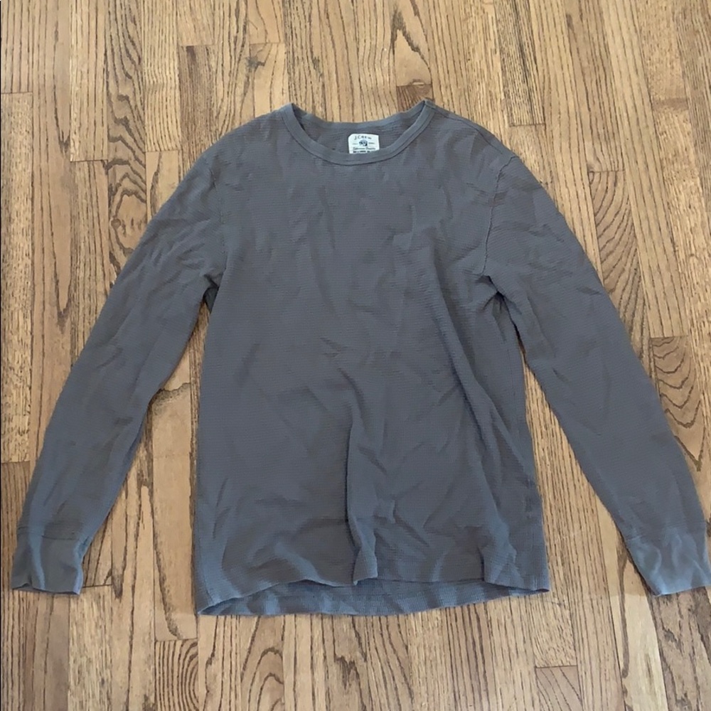 J Crew vintage thermal, light gray, small